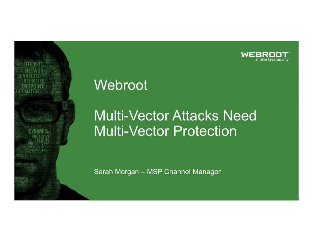 Webroot Multi-Vector Attacks Need Multi-Vector Protection