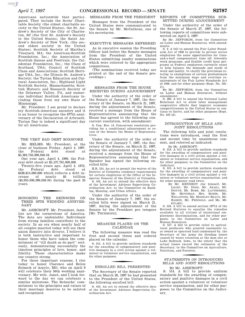 Congressional Record—Senate S2787