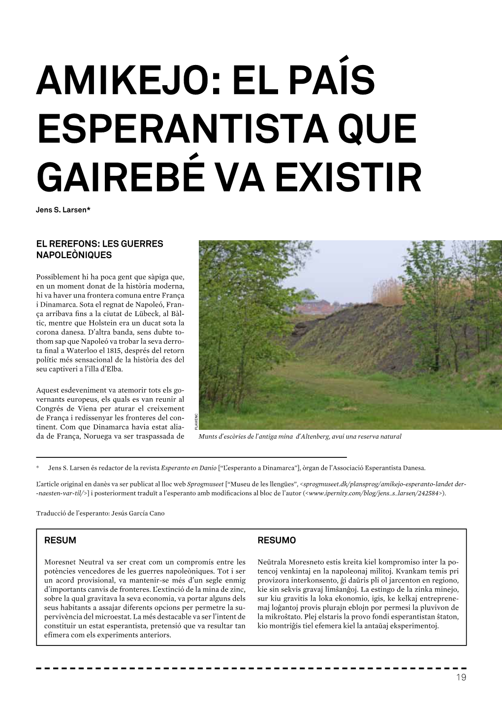 EL PAÍS ESPERANTISTA QUE GAIREBÉ VA EXISTIR Jens S