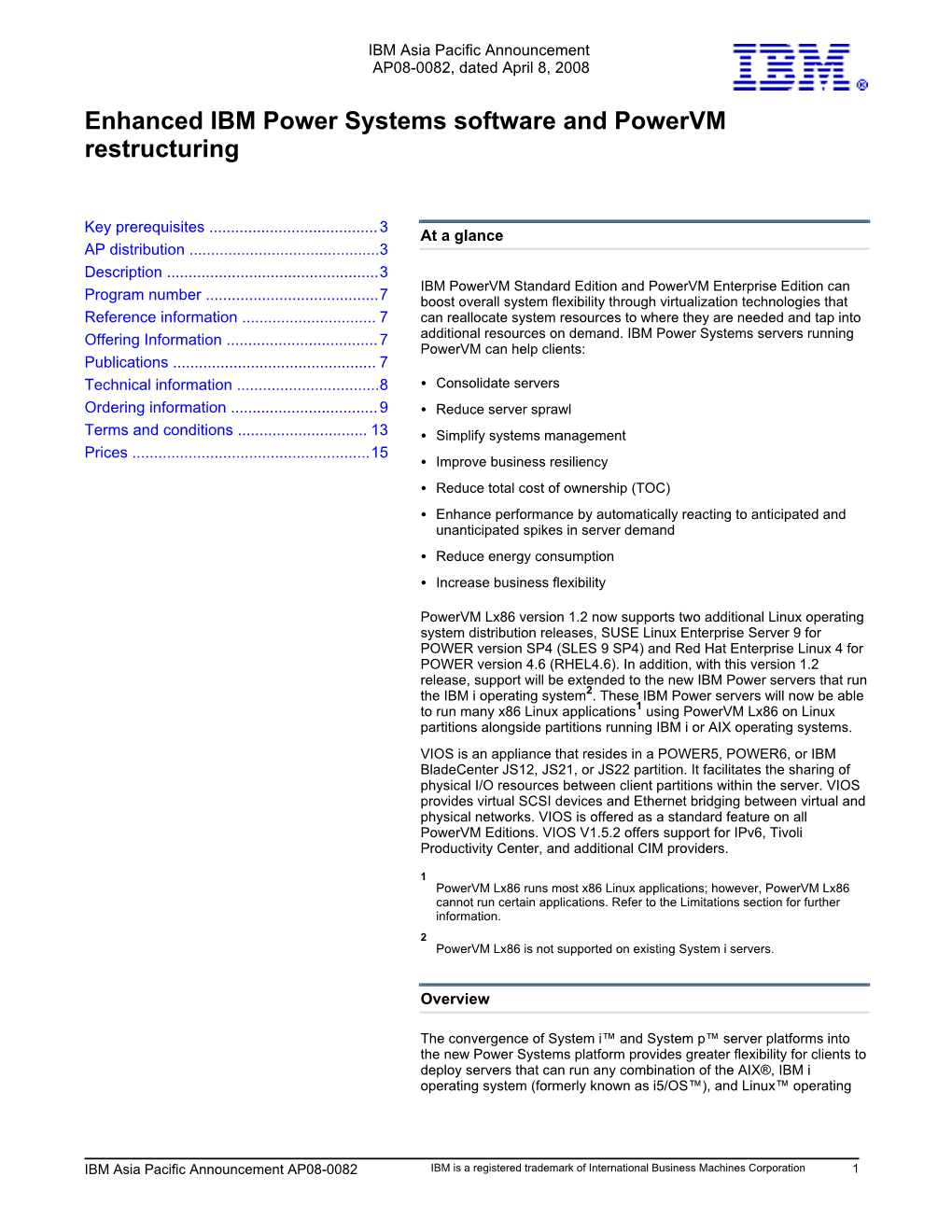 Enhanced IBM Power Systems Software and Powervm Restructuring