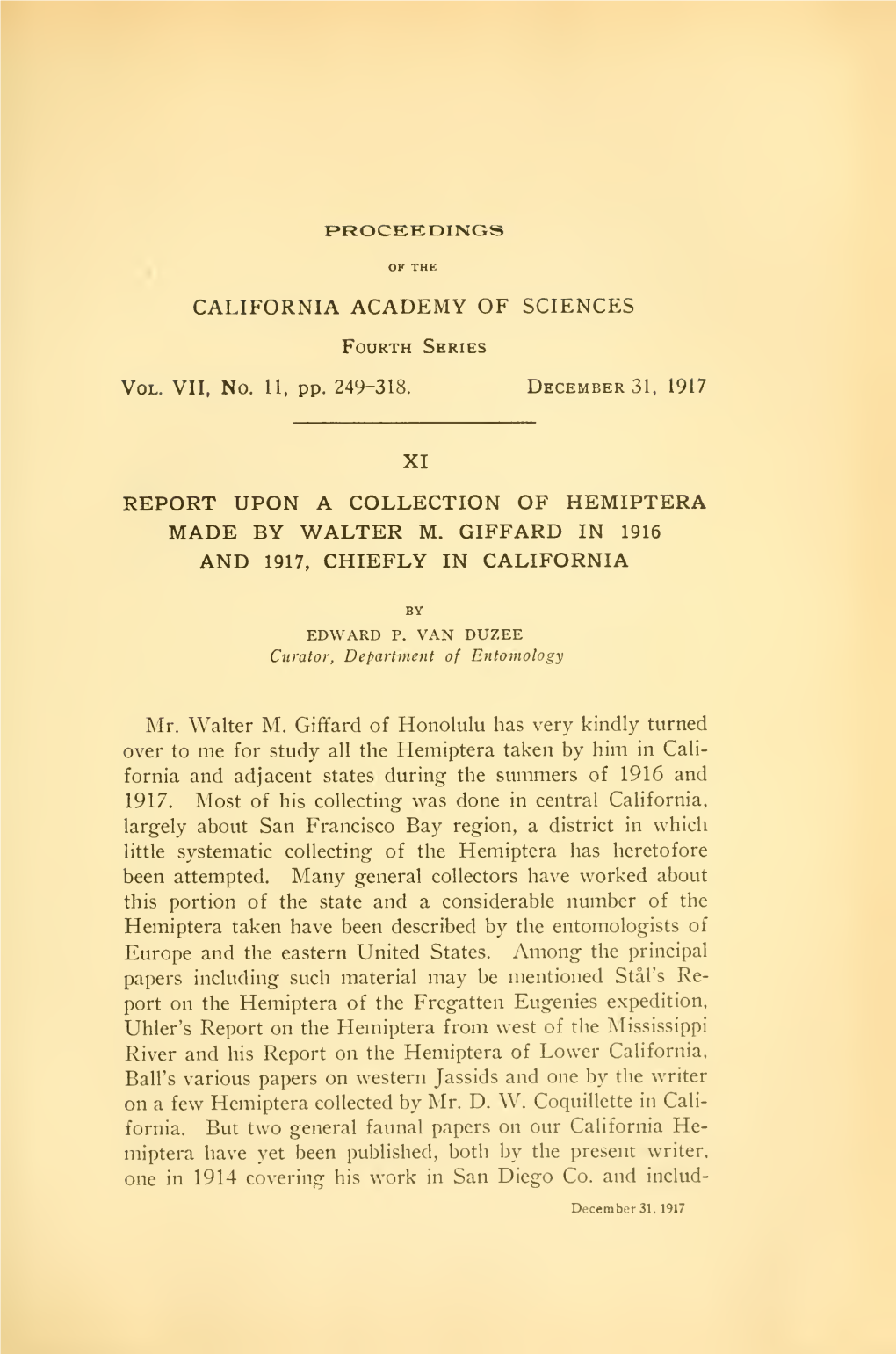 Proceedings of the California Academy of Sciences