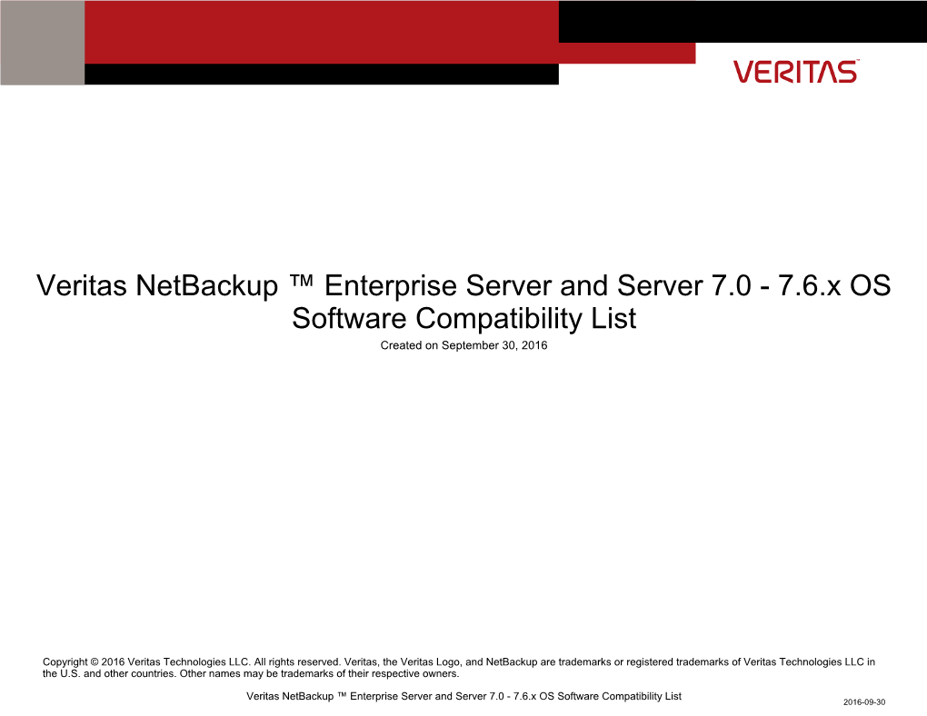 7.6.X OS Software Compatibility List Created on September 30, 2016