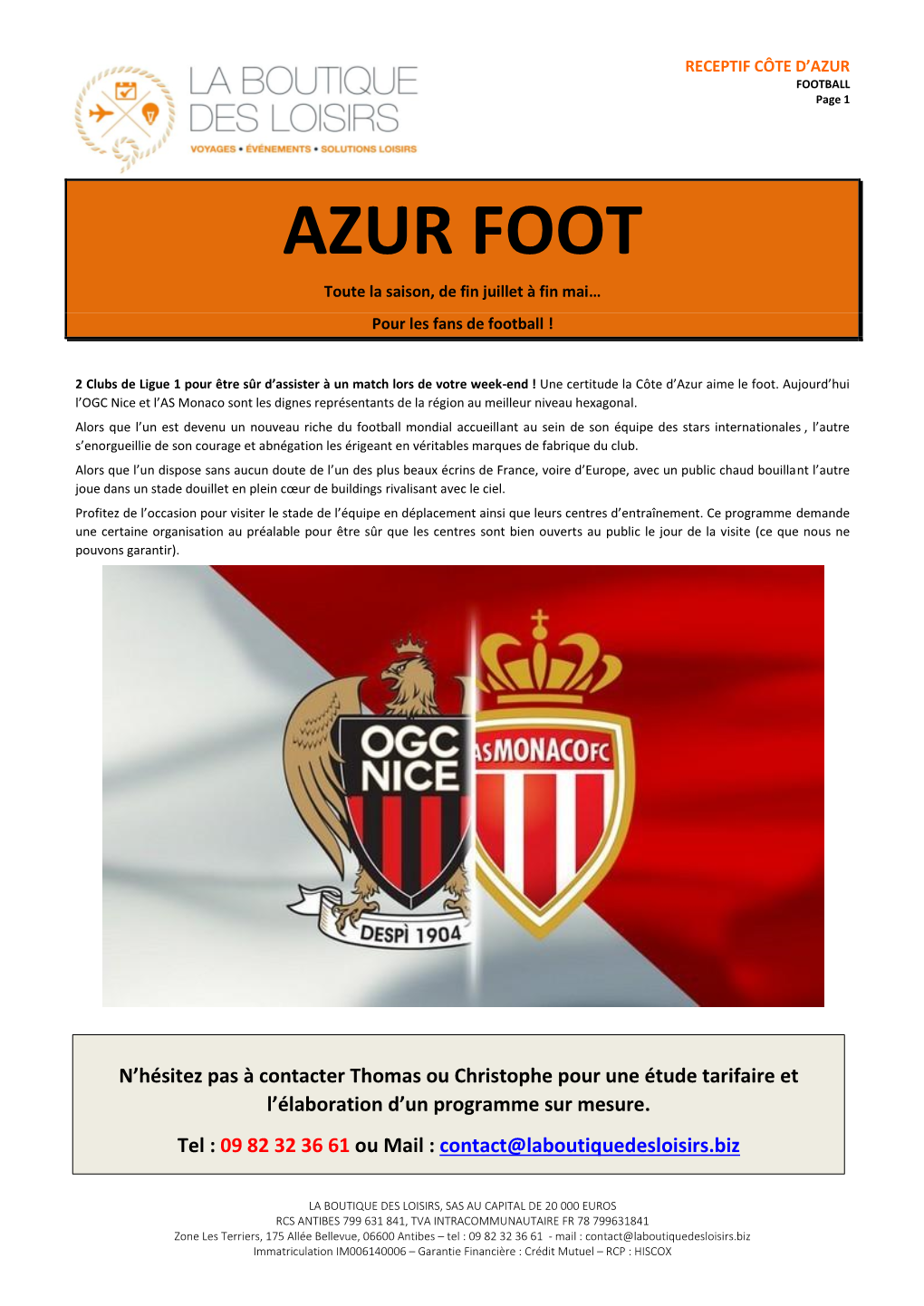 AZUR FOOTBALL Page 1