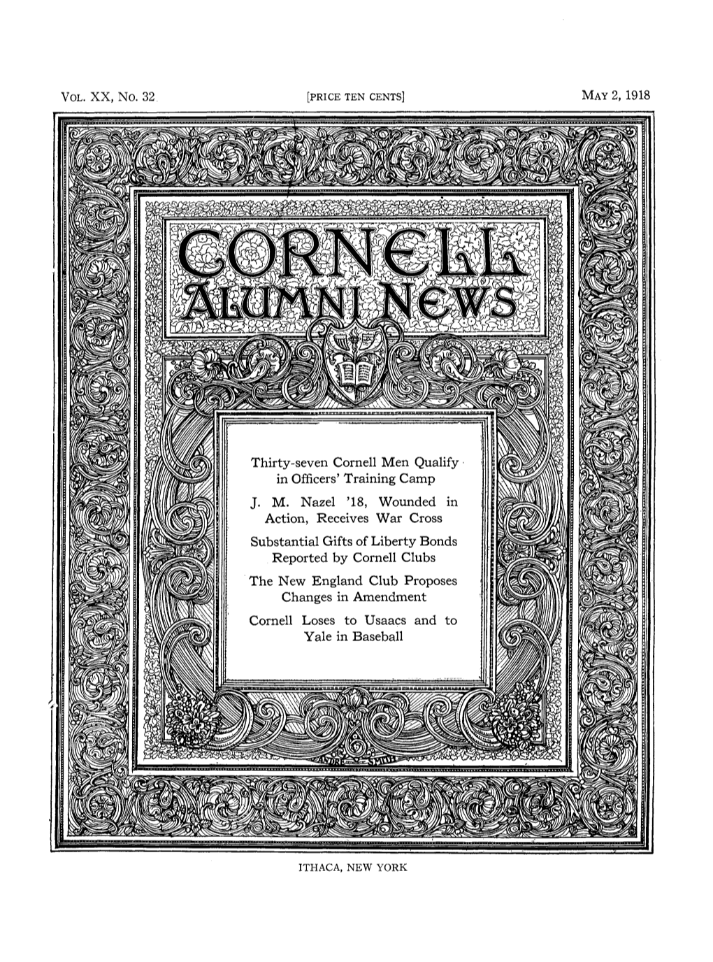 MAY 2, 1918 Thirty-Seven Cornell Men Qualify in Officers' Training