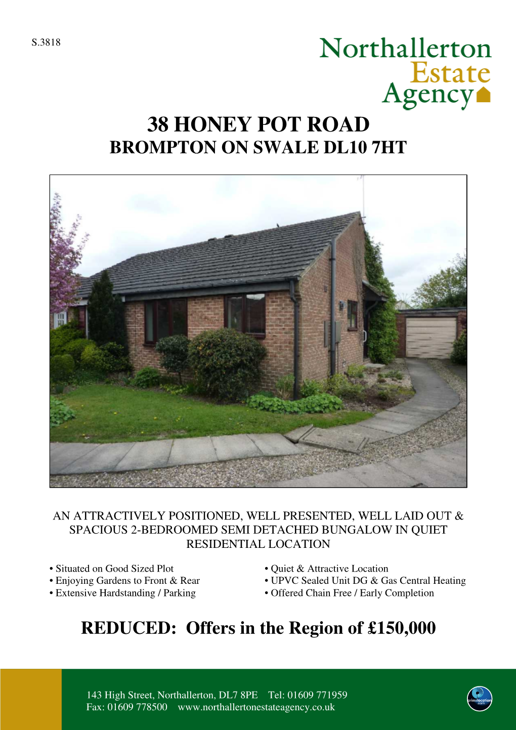 38 Honey Pot Road Brompton on Swale Dl10 7Ht