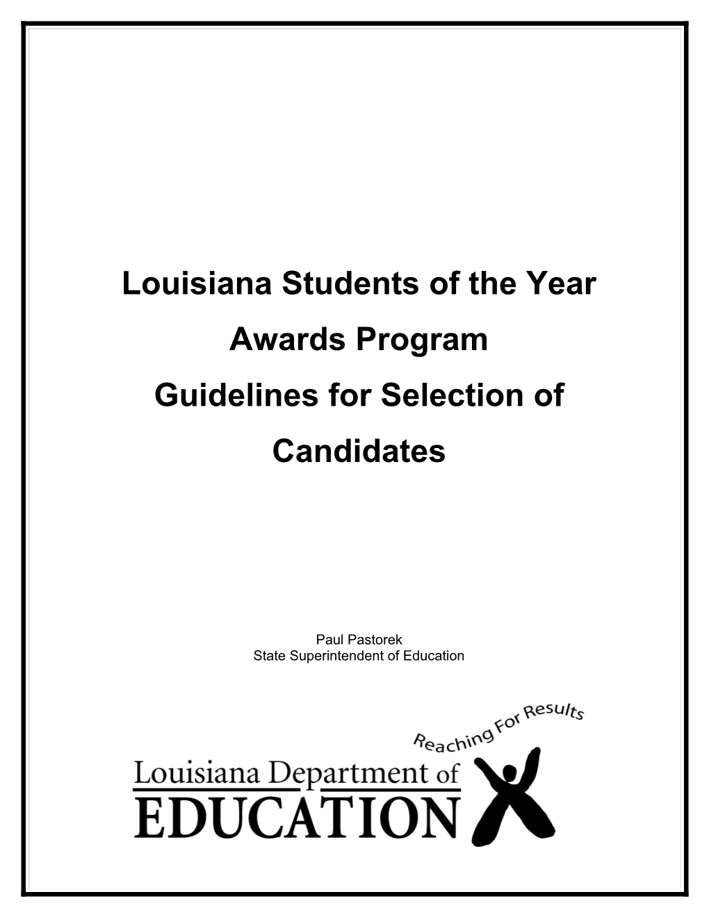 Louisiana Students of the Year Awards Program