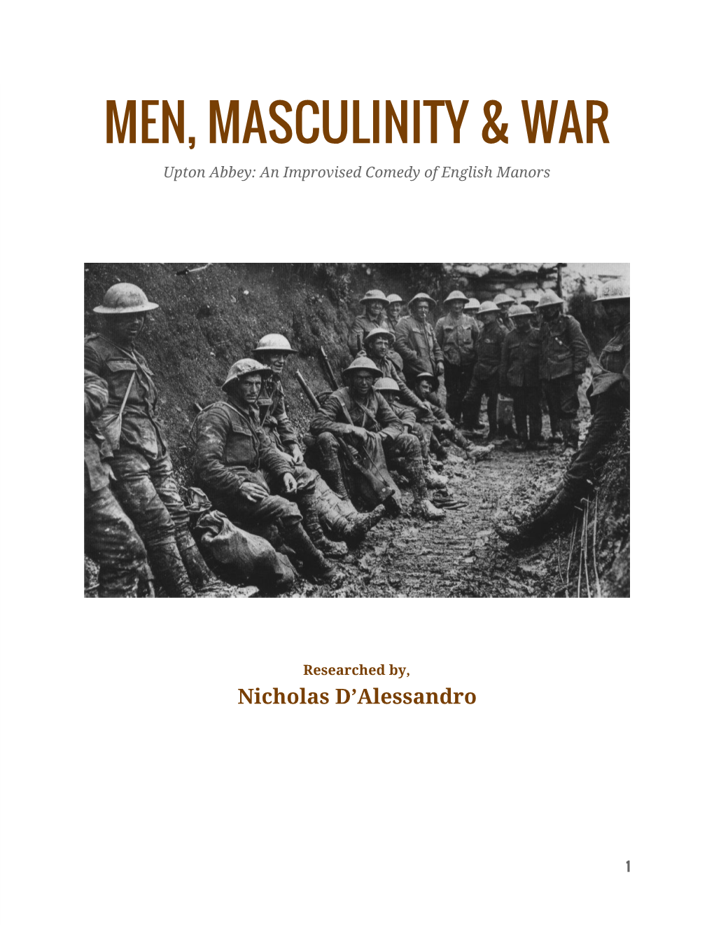 Men, Masculinity &