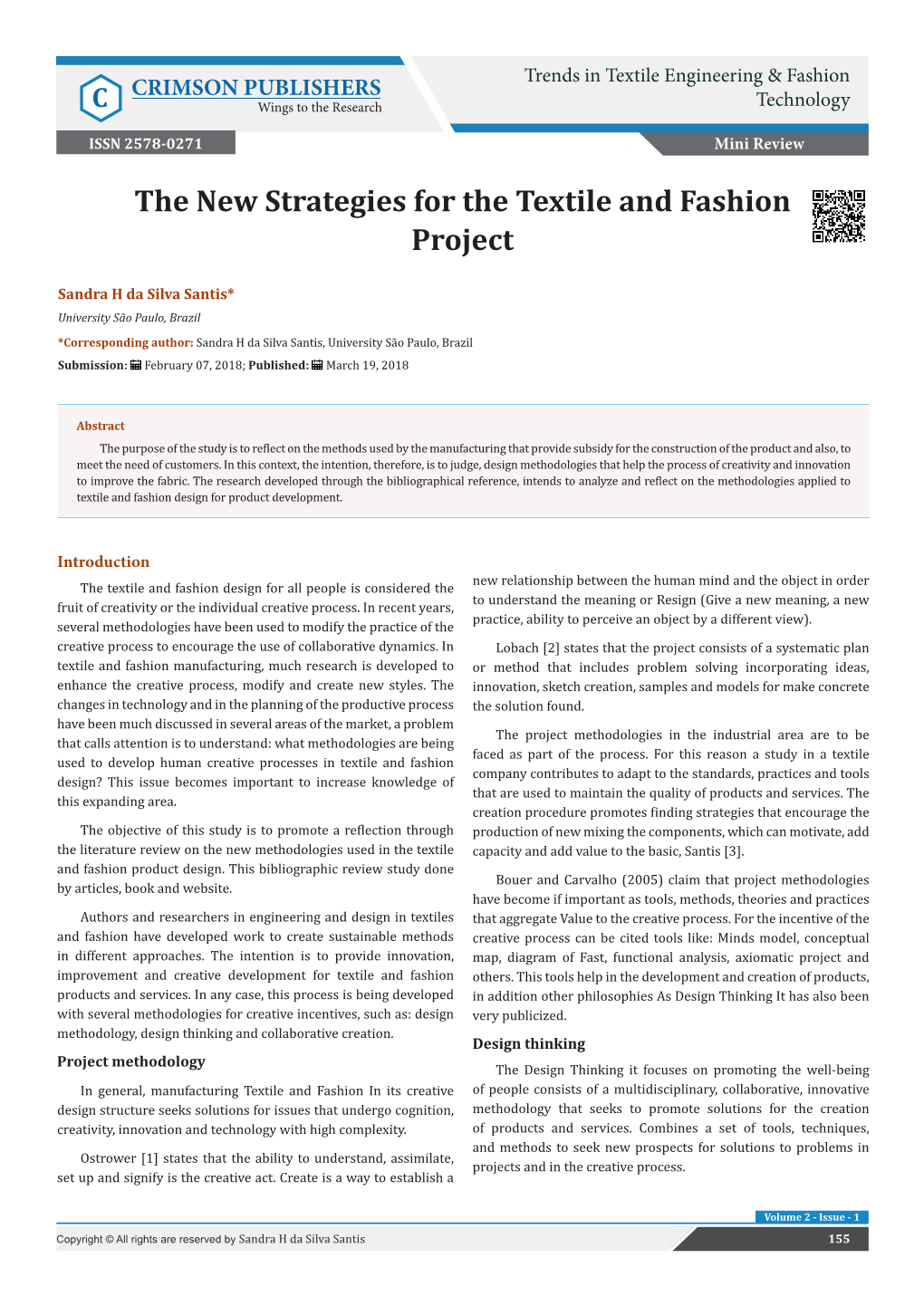 The New Strategies for the Textile and Fashion Project