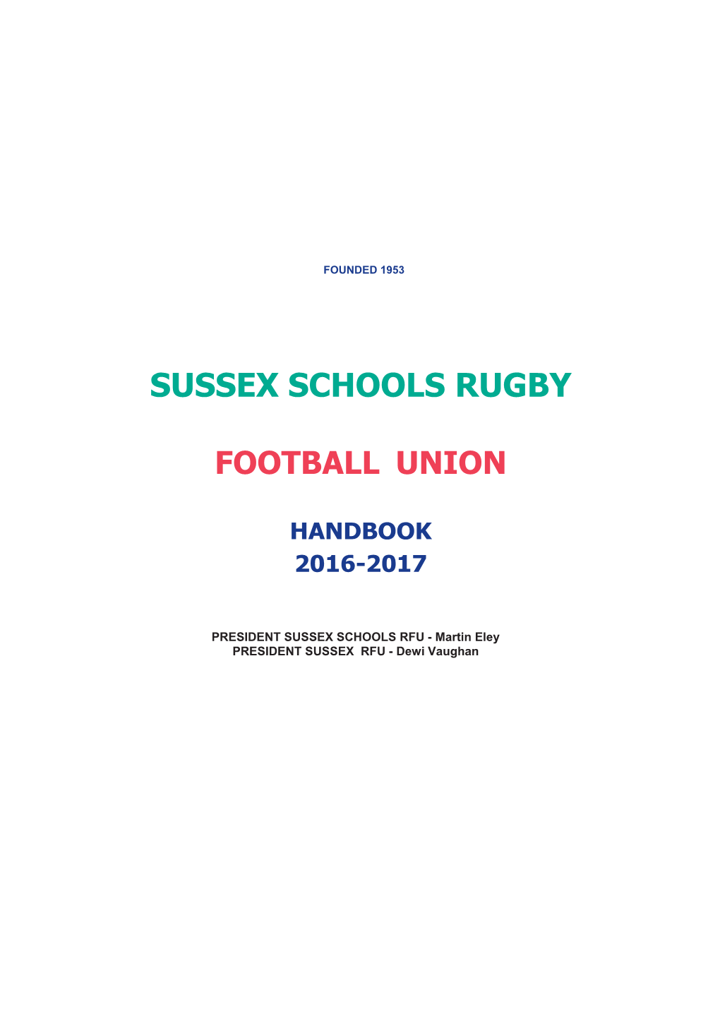 Sussex Schools Rugby