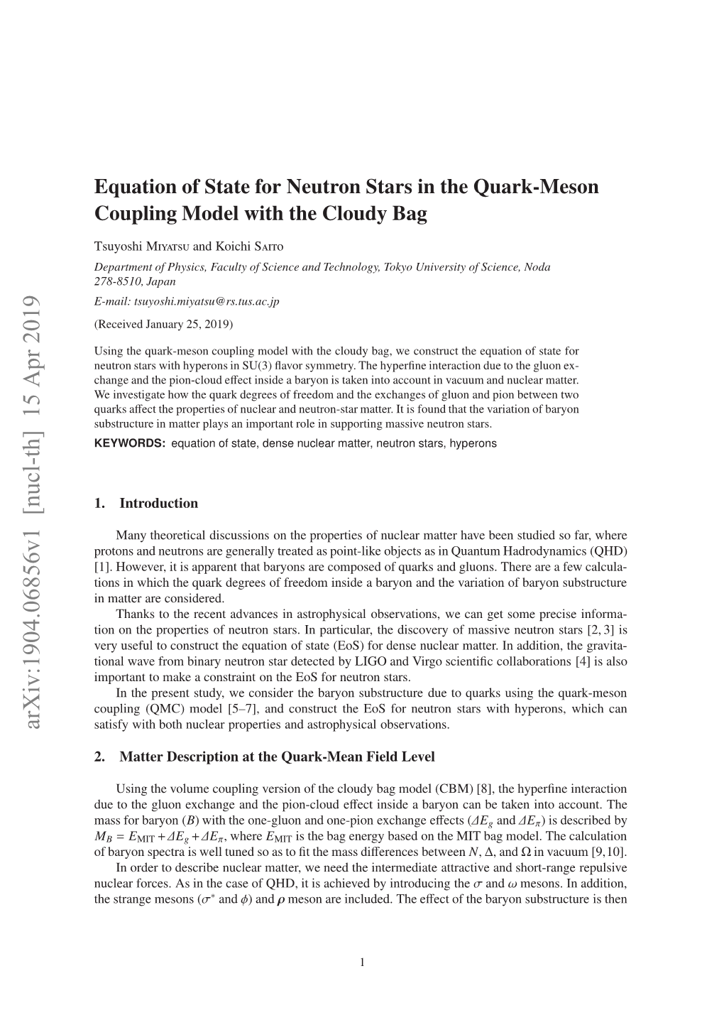 Equation of State for Neutron Stars in the Quark-Meson Coupling Model