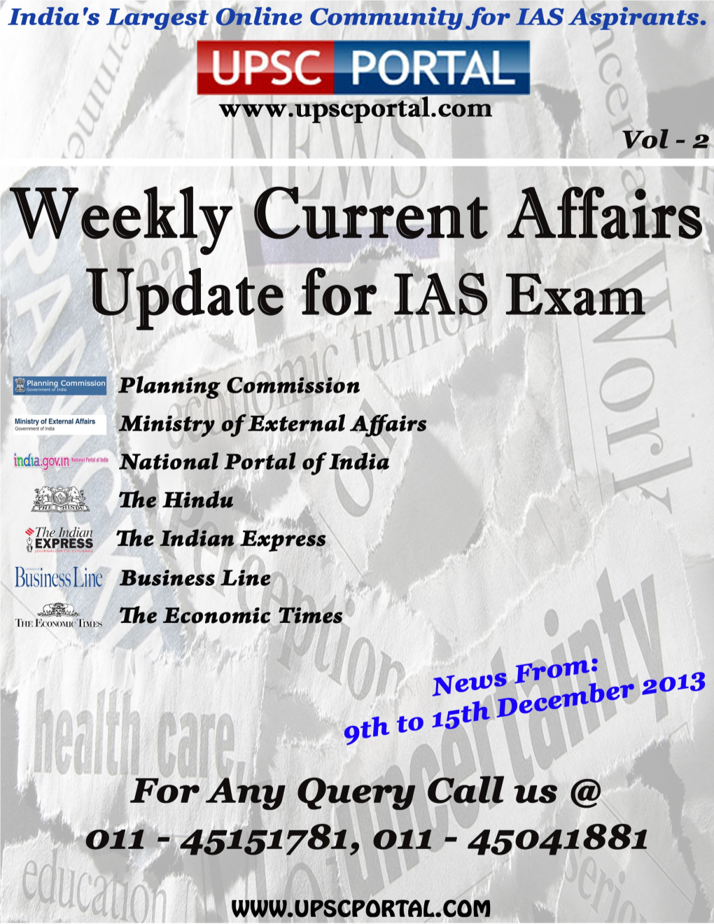 Weekly Current Affairs Update for IAS Exam 9