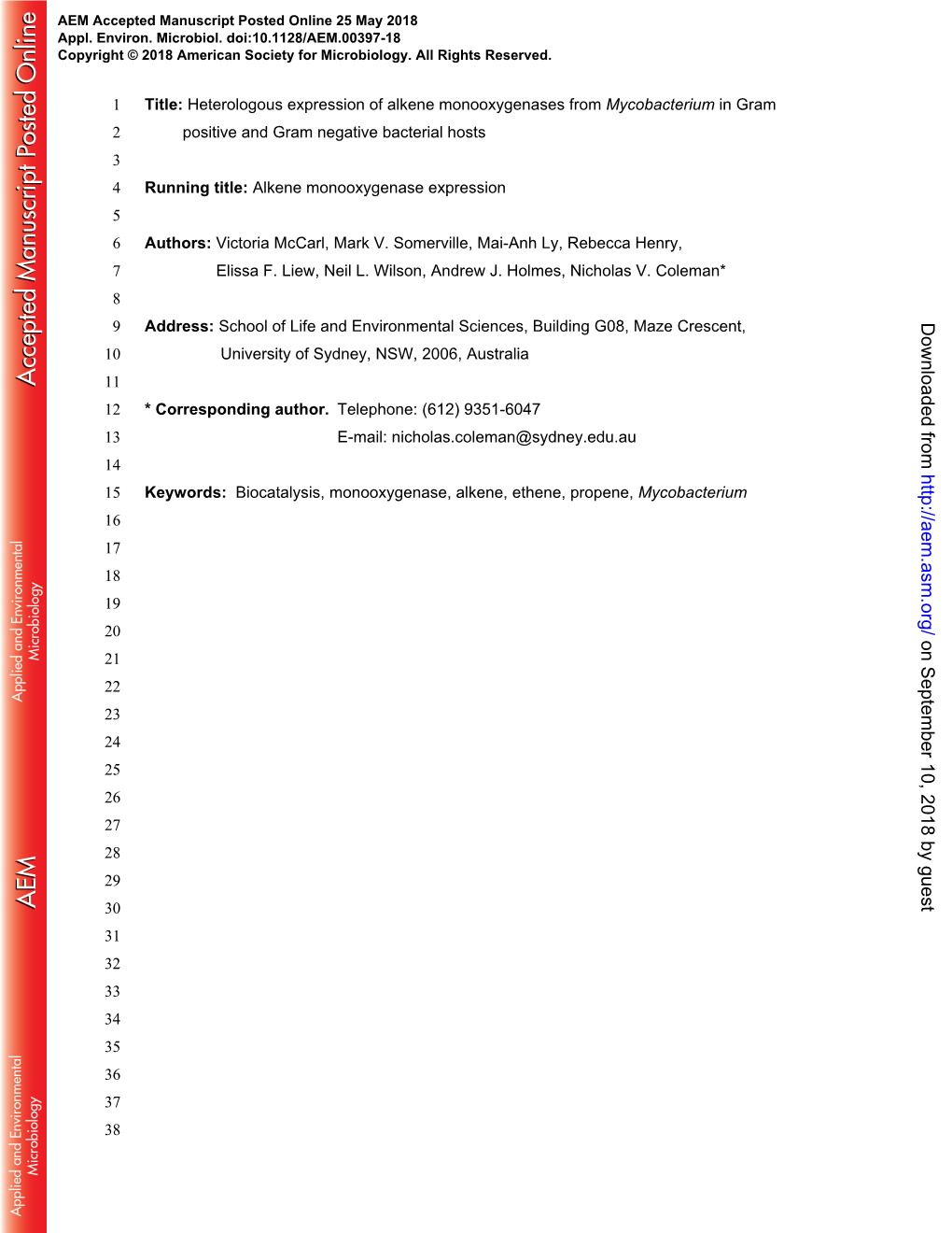 Heterologous Expression of Alkene Monooxygenases From