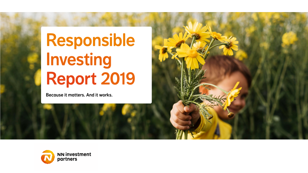 Responsible Investing Report 2019 Because It Matters