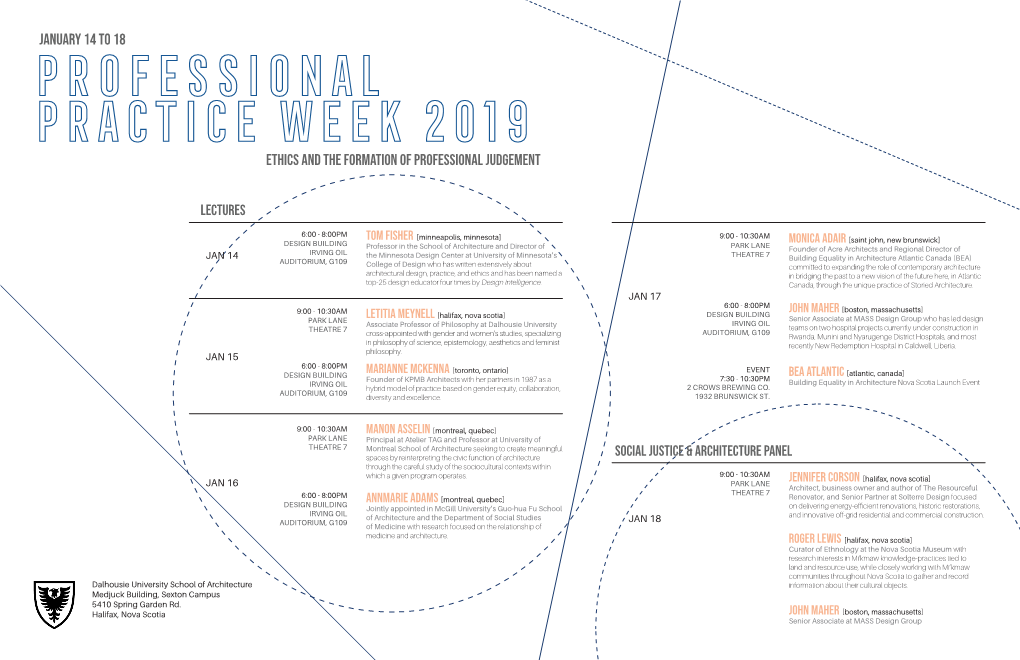 PROFESSIONAL PRACTICE WEEK 2019 Ethics and the Formation of Professional Judgement