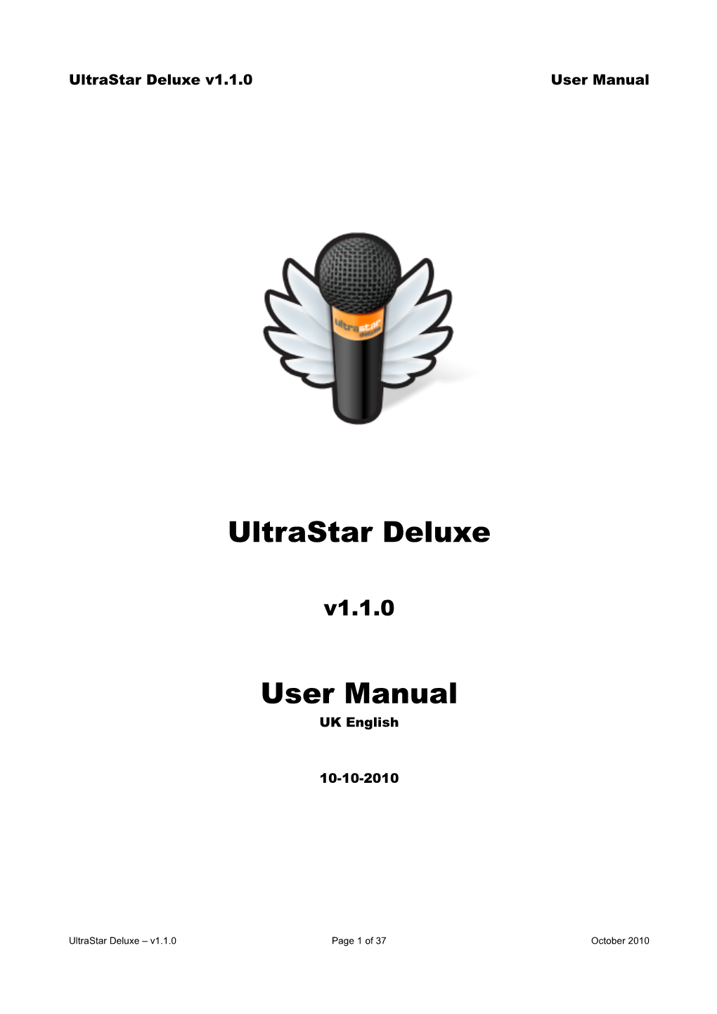 Ultrastar Deluxe UK English User Manual V1.1.0