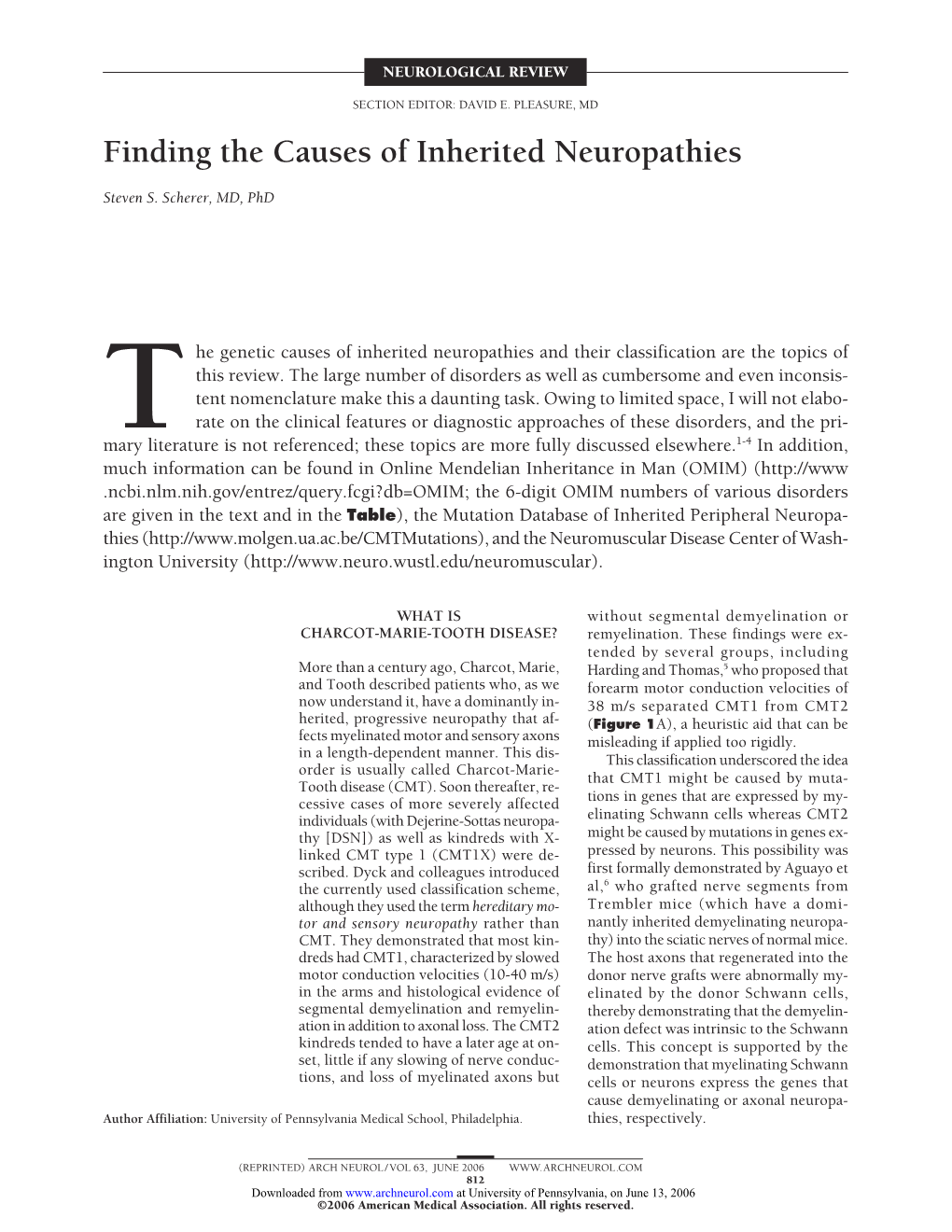 Finding the Causes of Inherited Neuropathies