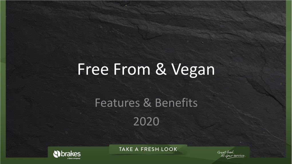 Free from & Vegan