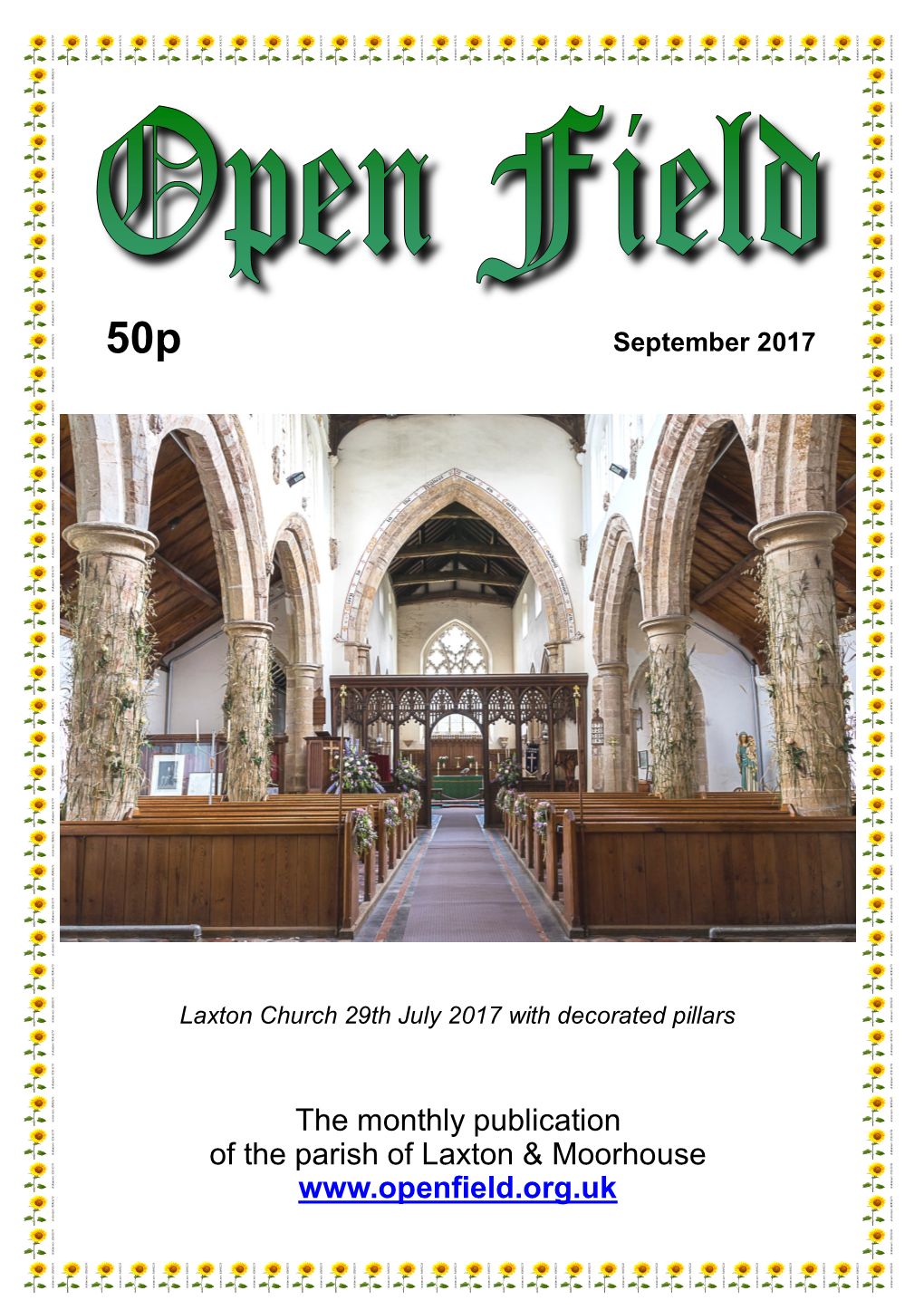 The Monthly Publication of the Parish of Laxton & Moorhouse Www