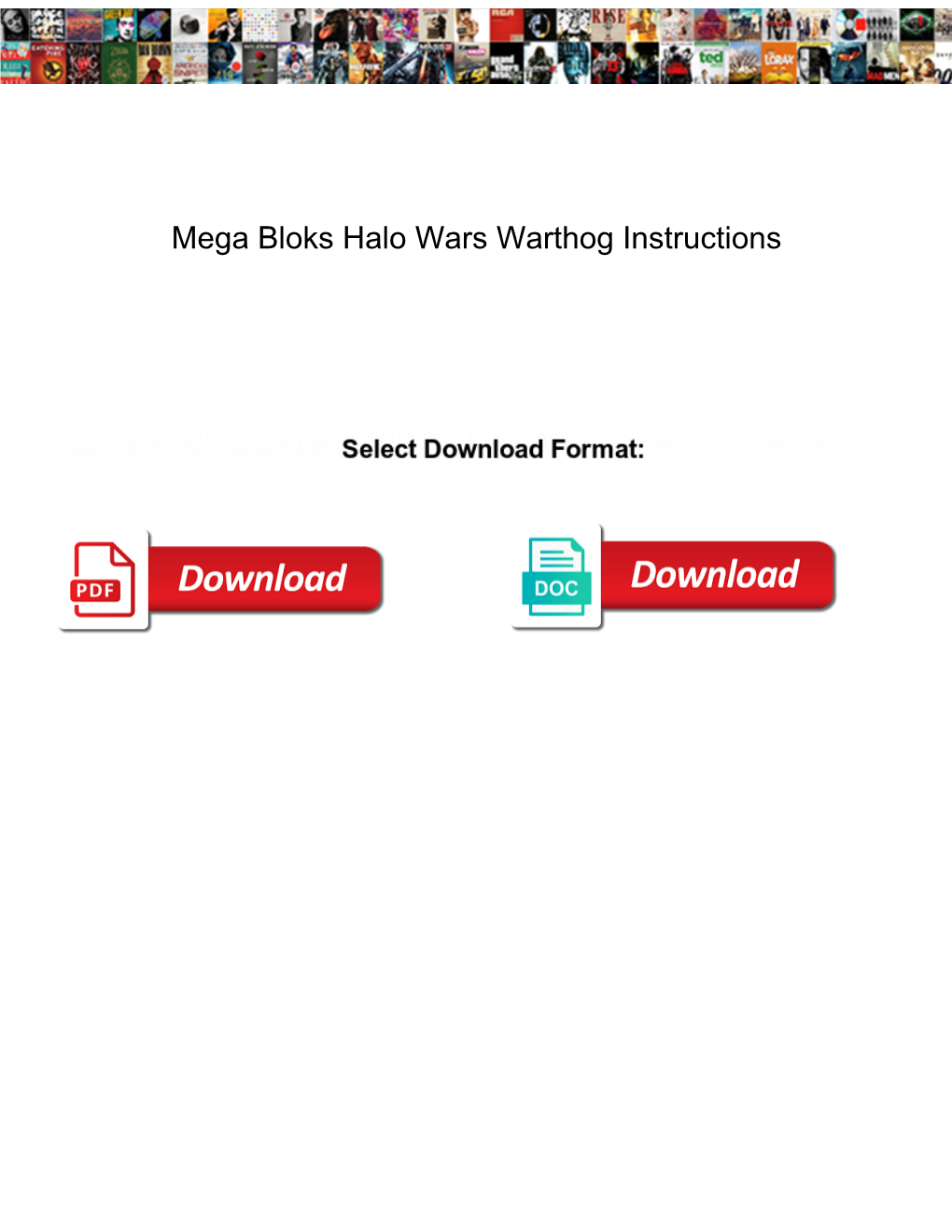 Mega Bloks Halo Wars Warthog Instructions