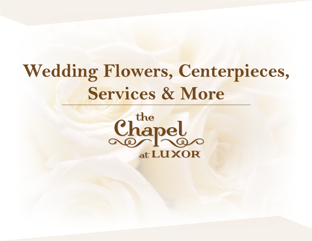 Wedding Chapel Floral and Accessories Brochure