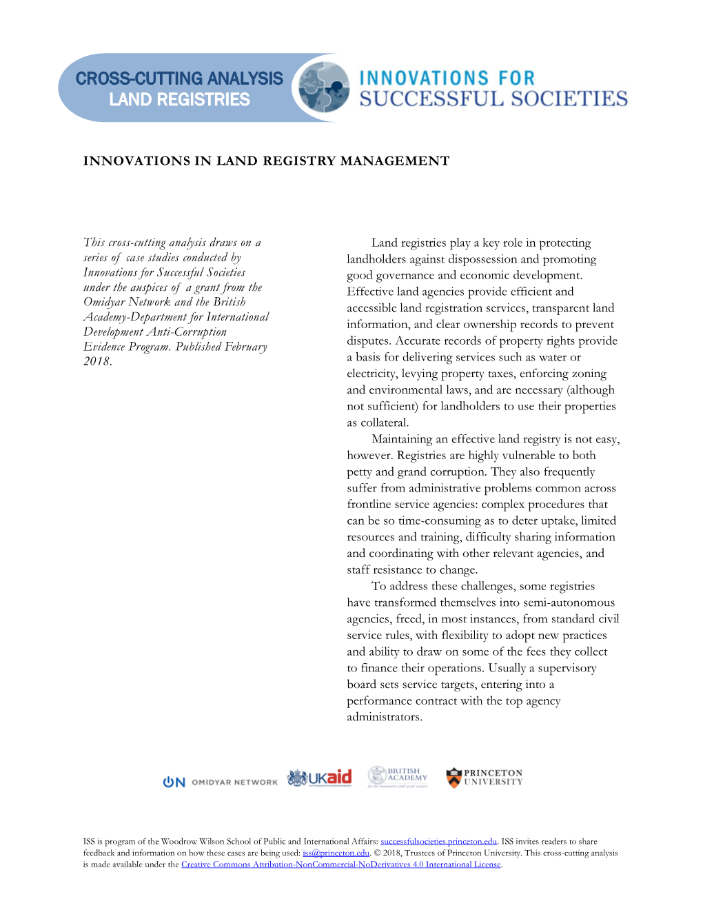 Innovations in Land Registry Management