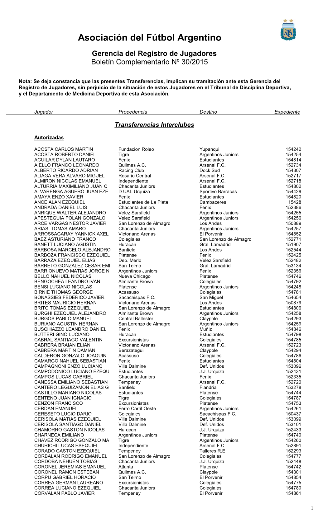 Boletin Jugadores 30-2015