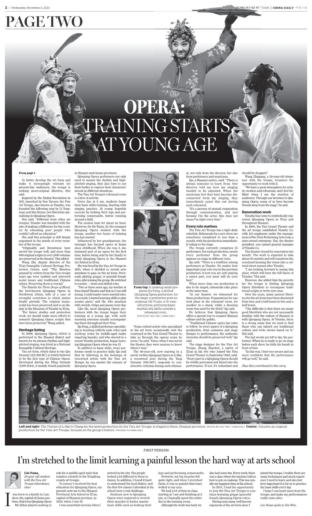 Opera: Training Starts at Young Age