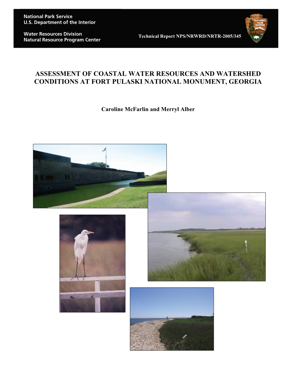 Assessment of Coastal Water Resources and Watershed Conditions at Fort Pulaski National Monument, Georgia