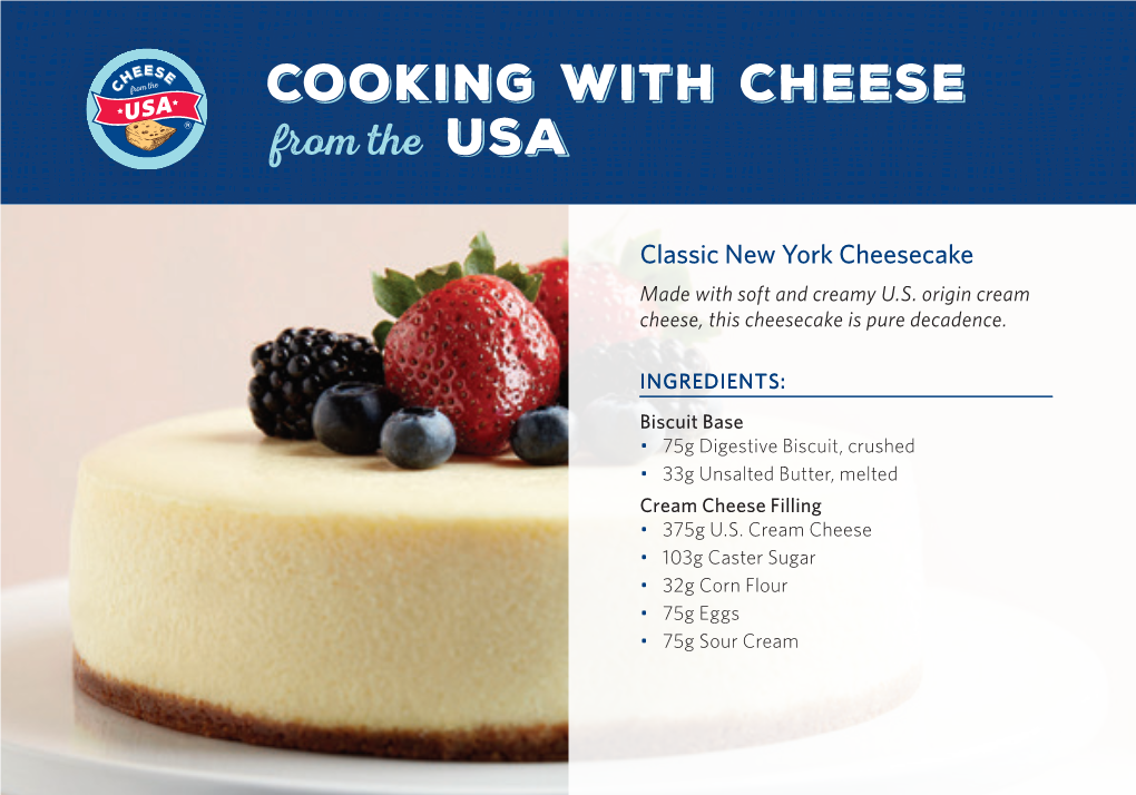 Cooking with Cheese from the USA