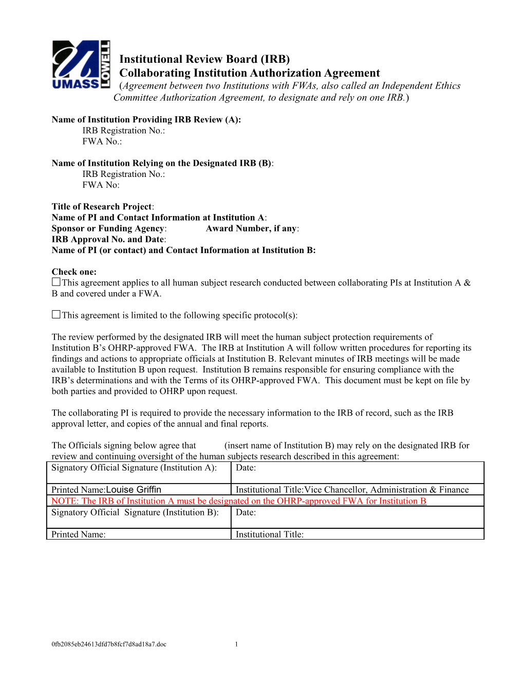 Institutional Review Board (IRB) s4