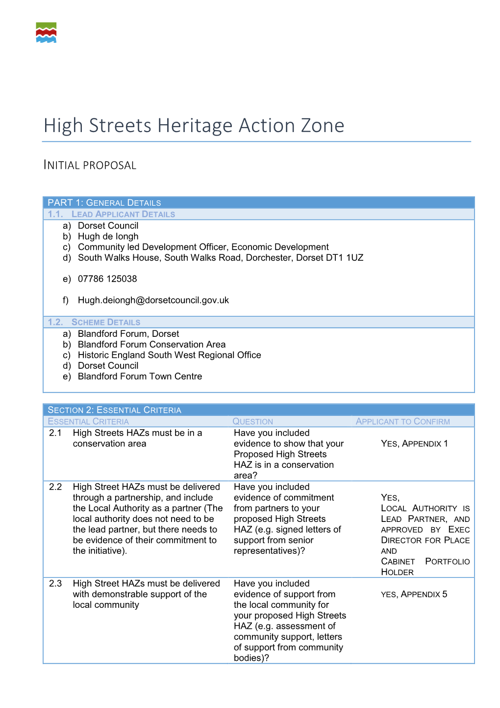 High Streets Heritage Action Zone