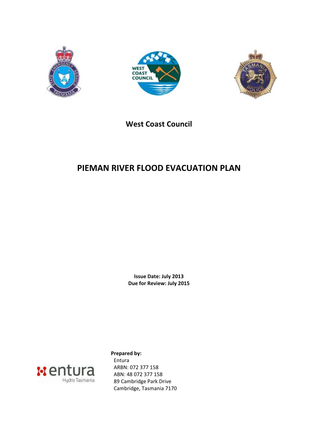 Pieman River Flood Evacuation Plan