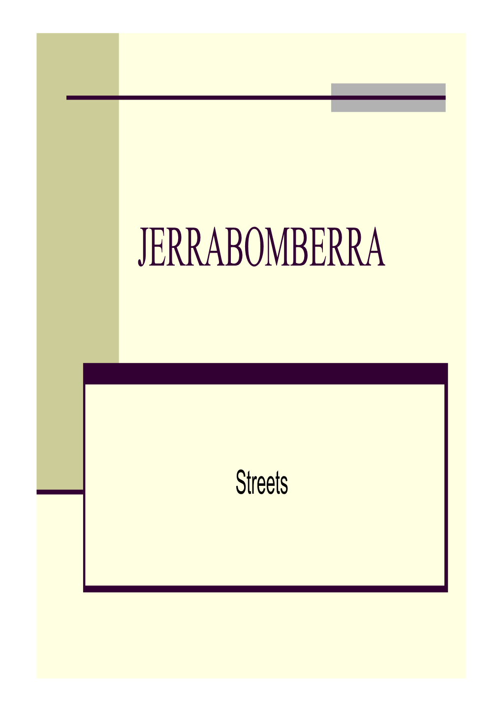 Street Names Jerrabomberra