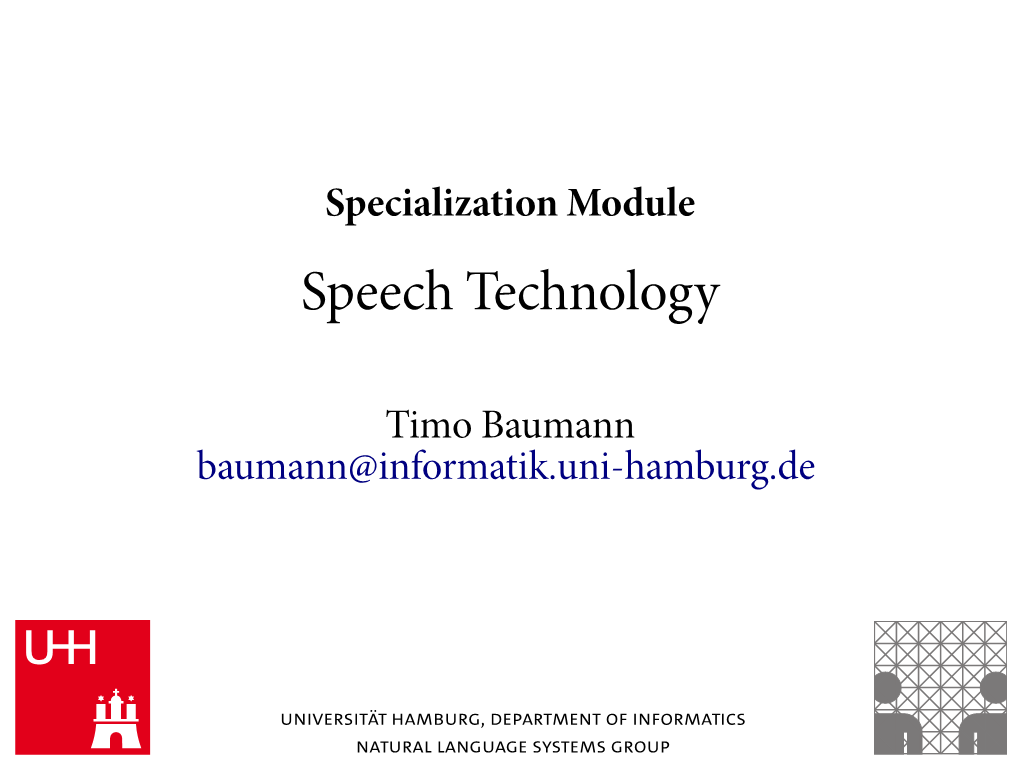 Speech Technology