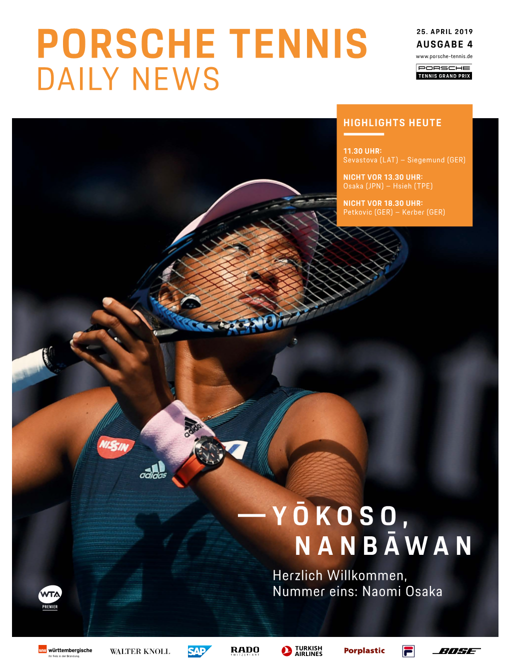 Porsche Tennis Daily News