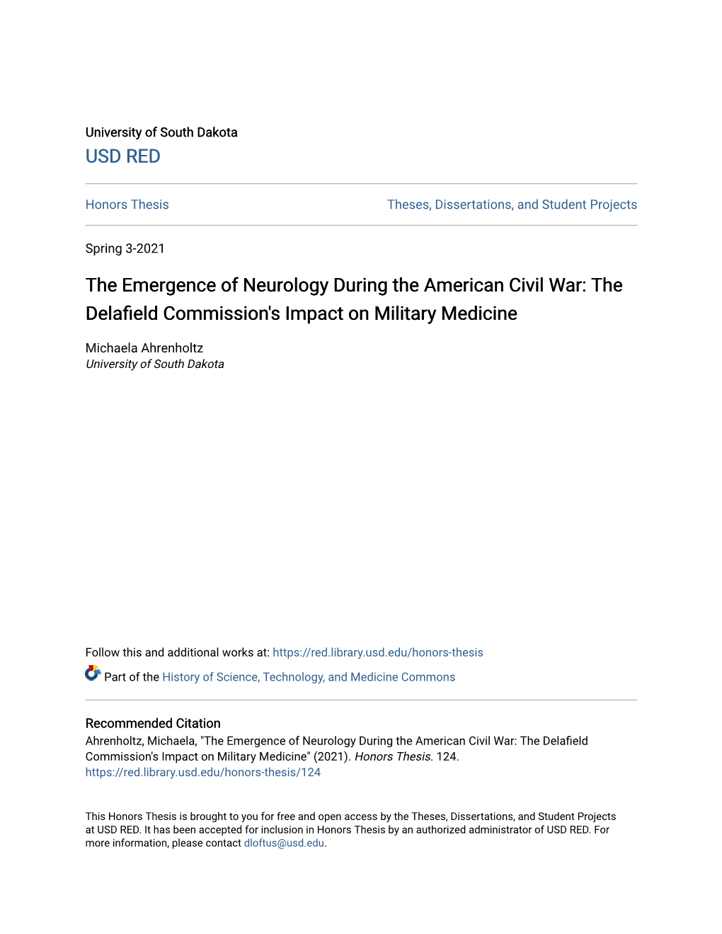 The Emergence of Neurology During the American Civil War: the Delafield Commission's Impact on Military Medicine