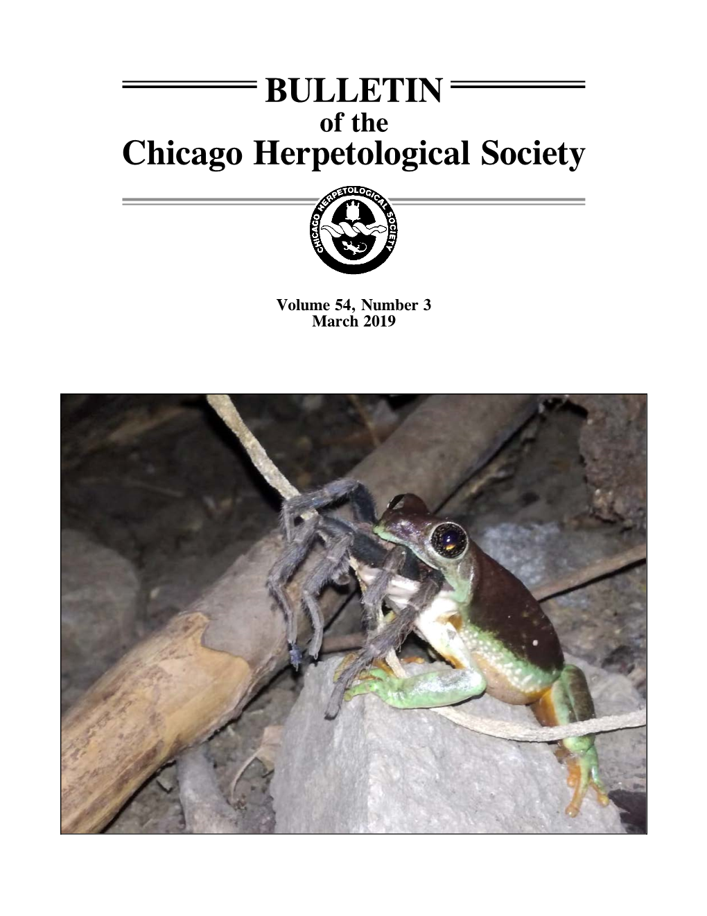 BULLETIN Chicago Herpetological Society