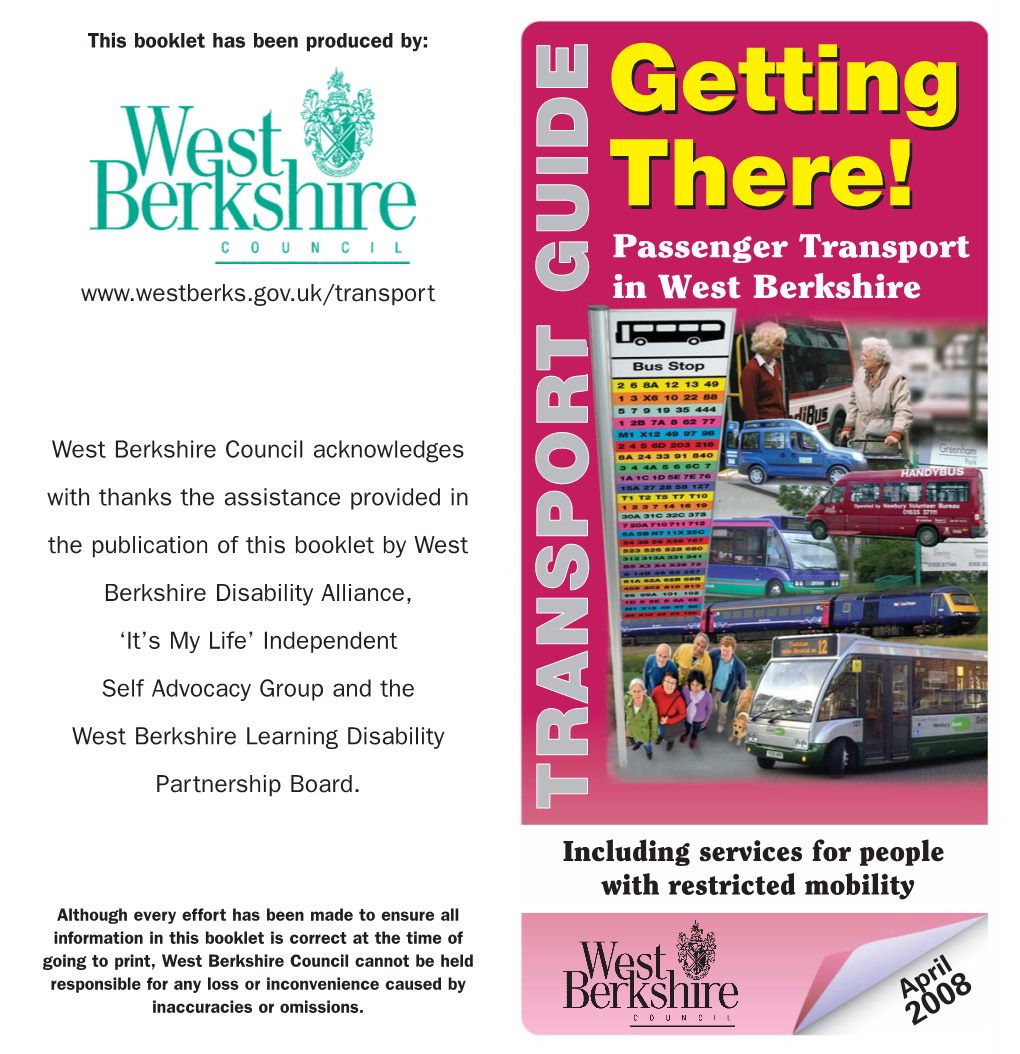 West Berkshire Public Service Bus Transport Map