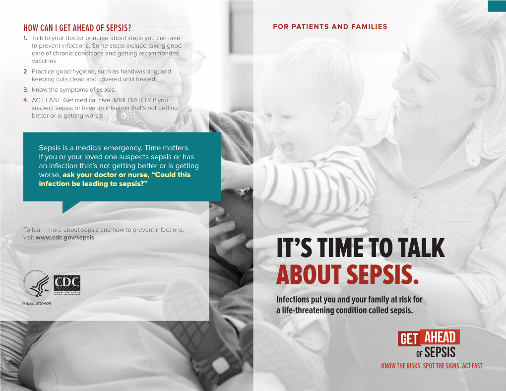 It's Time to Talk About Sepsis Brochure Pdf Icon[PDF – 2