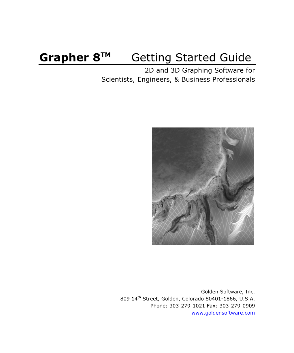 Grapher 8 Getting Started Guide