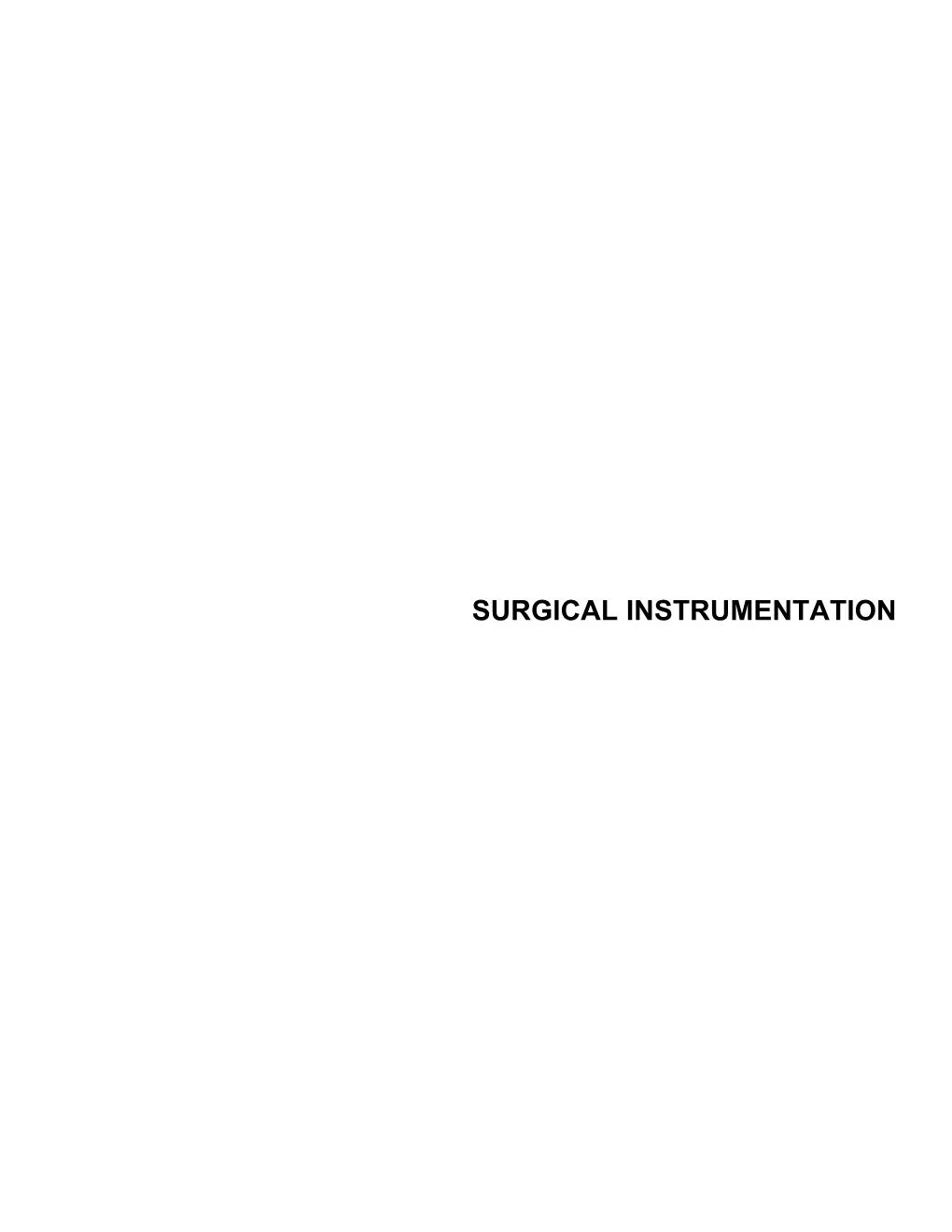 Surgical Instrumentation