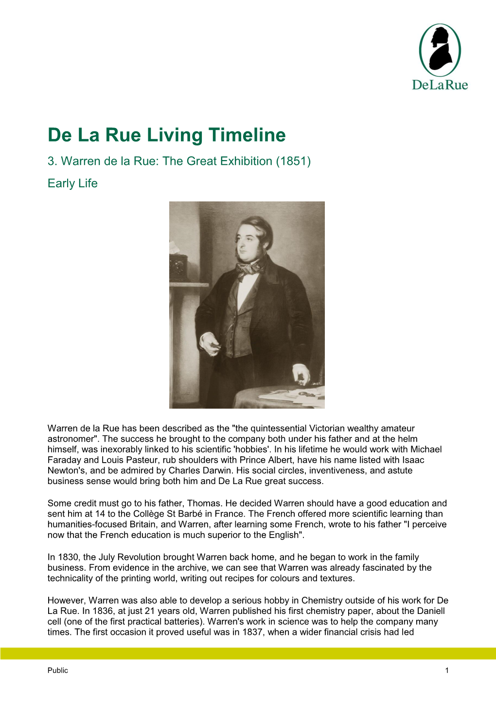 De La Rue Living Timeline 3