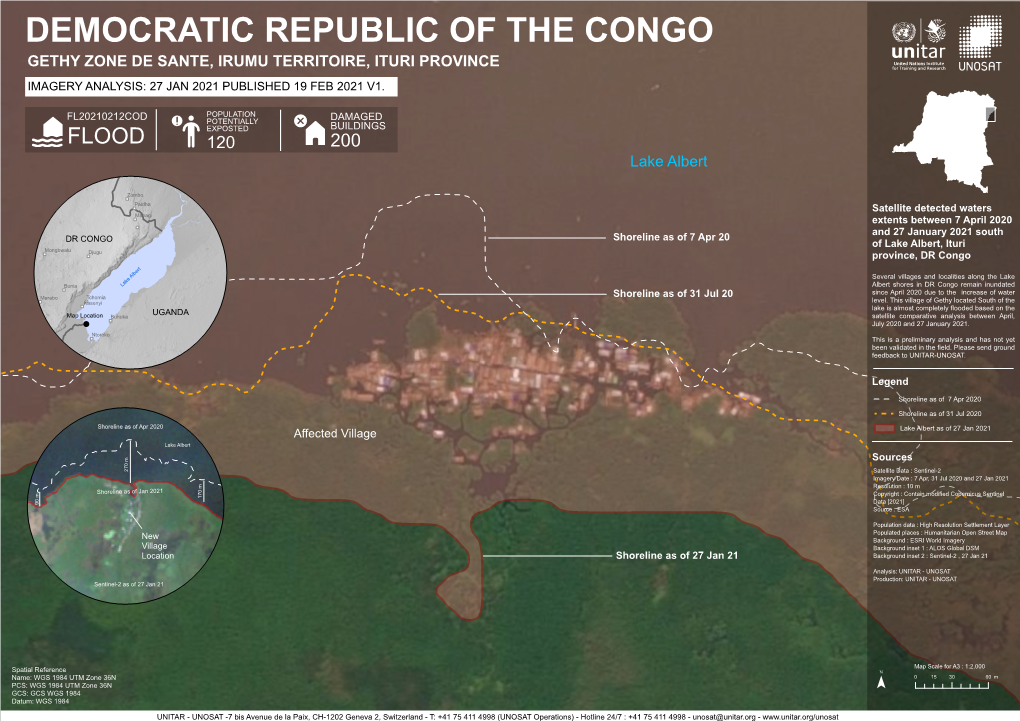 Democratic Republic of the Congo Gethy Zone De Sante, Irumu Territoire, Ituri Province Imagery Analysis: 27 Jan 2021 Published 19 Feb 2021 V1