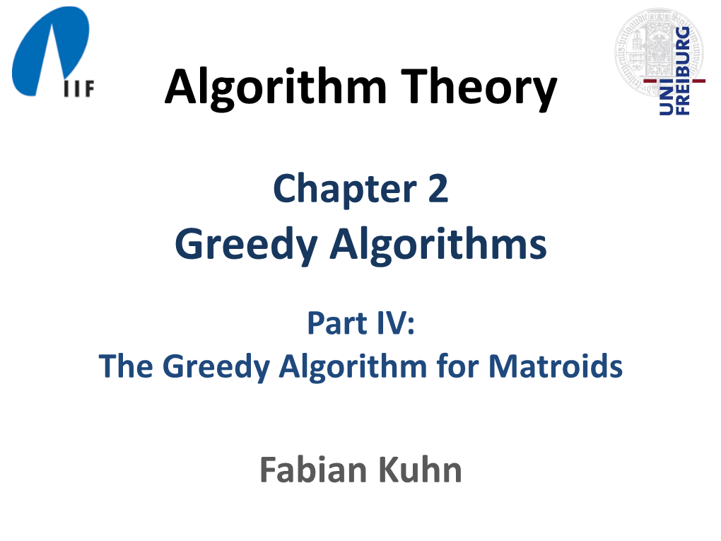 Algorithm Theory