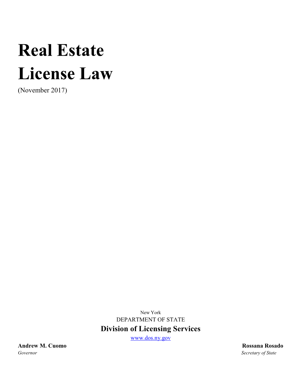 NYS Real Estate License