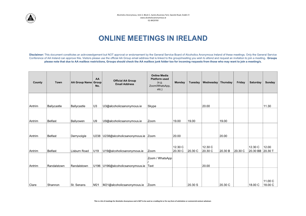 Online Meetings in Ireland