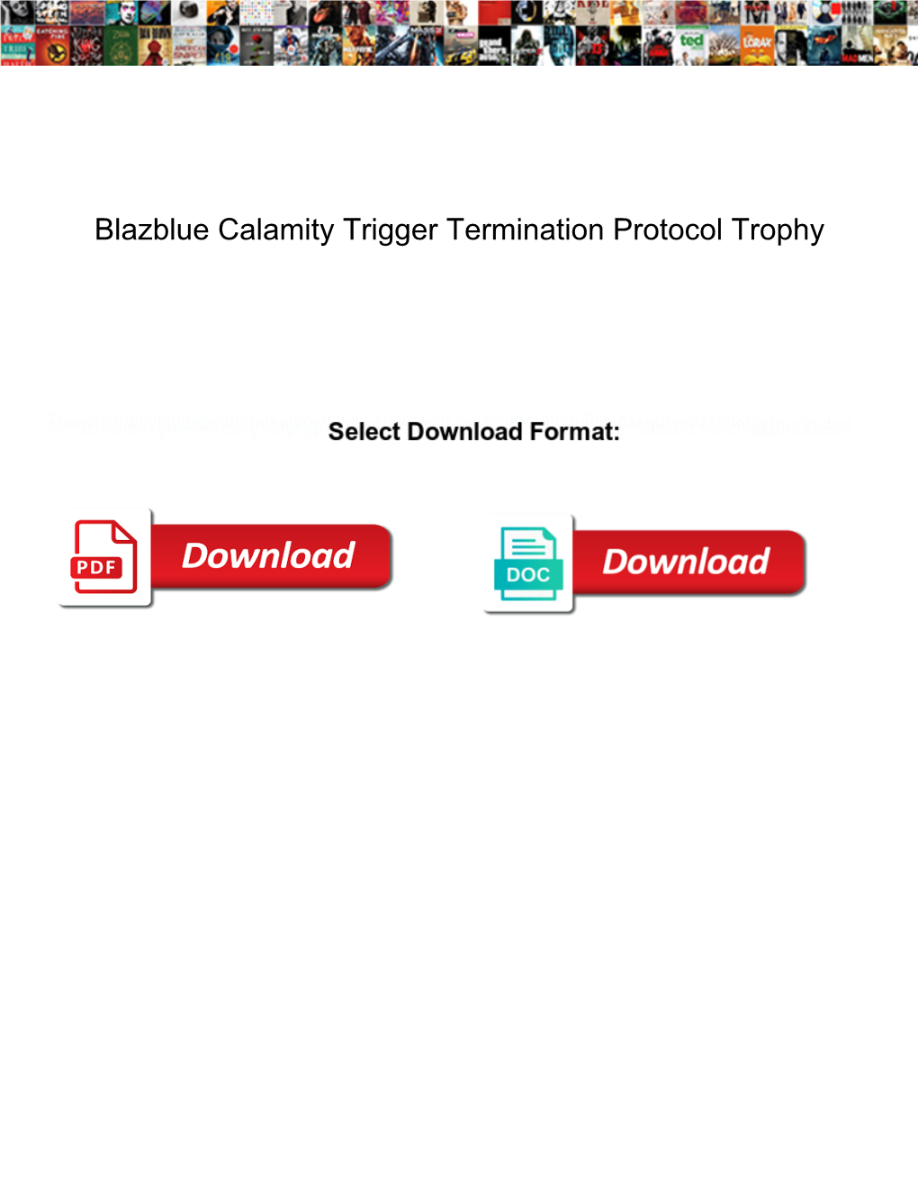 Blazblue Calamity Trigger Termination Protocol Trophy