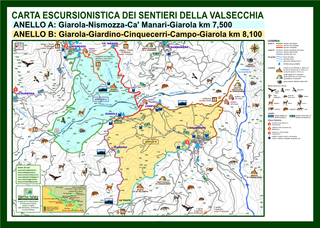 Carta Escursionistica Dei Sentieri Della Valsecchia