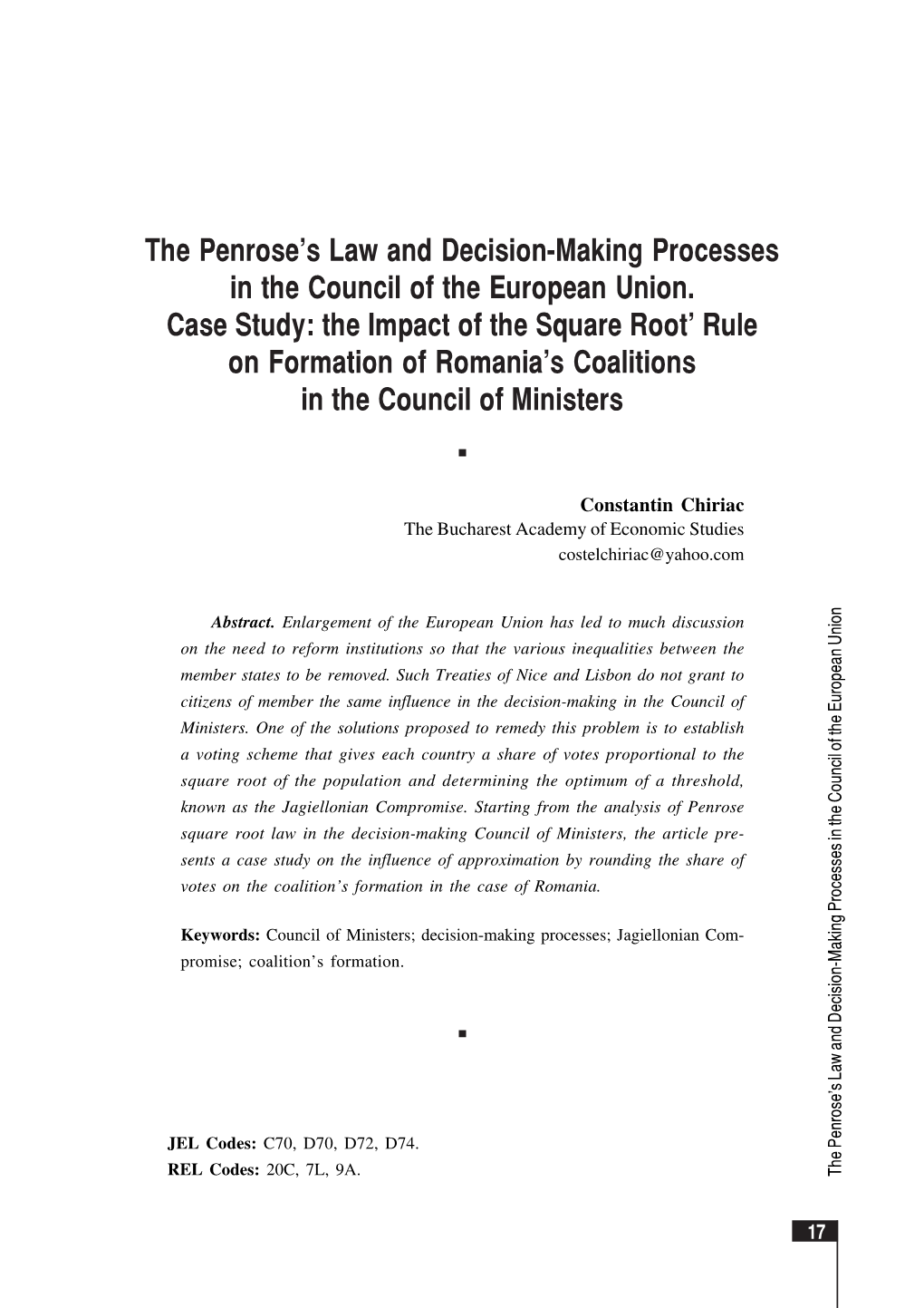 The Penrose's Law and Decision-Making Processes in The