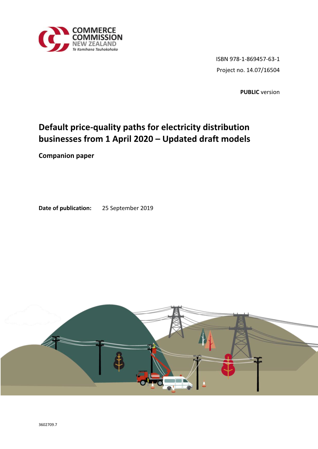 Default Price-Quality Paths for Electricity Distribution Businesses from 1 April 2020 – Updated Draft Models